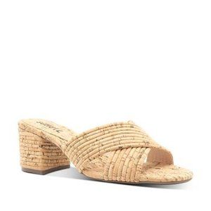 Schutz Ana Kate Mule Sandals in Tan Cork - Size 8
